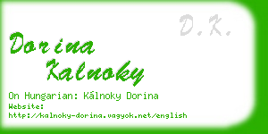 dorina kalnoky business card